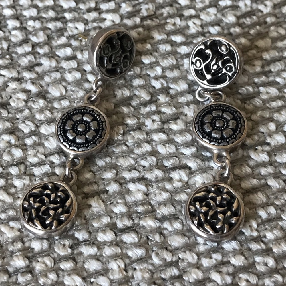 BARRY BRINKER- VERMEIL BUTTON EARRINGS